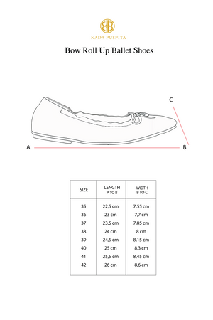 Bow Roll Up Ballet Shoes - Black