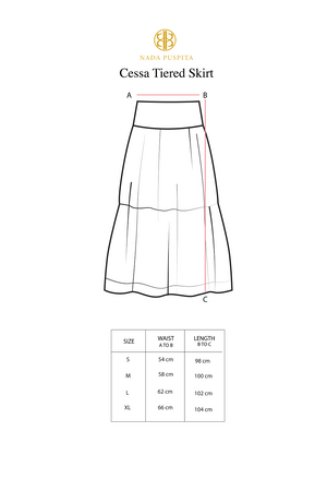 Cessa Tiered Skirt - Black