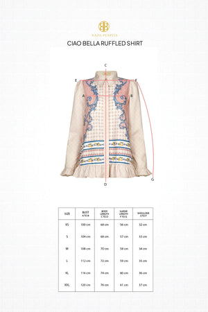 Ciao Bella Ruffled Shirt - Blush