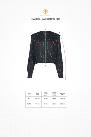 Ciao Bella Crop Shirt - Black