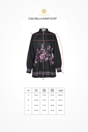 Ciao Bella Wrap Shirt - Black