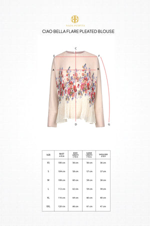 Ciao Bella Flare Pleated Blouse - Pink