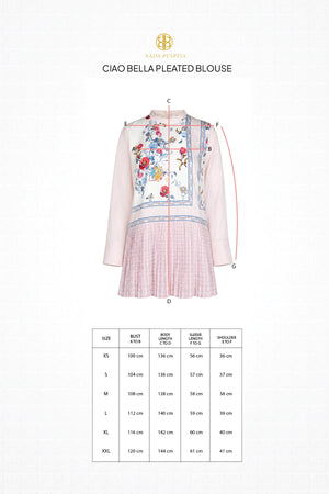Ciao Bella Pleated Blouse - Blush