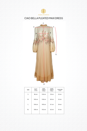 Ciao Bella Pleated Maxi Dress - Rustic Yellow
