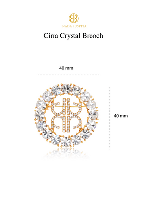 Cirra Crystal Brooch - Silver