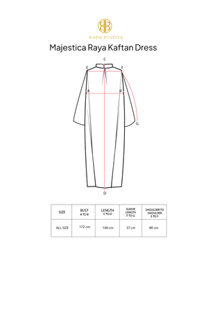 Majestica Raya Kaftan Dress - Black