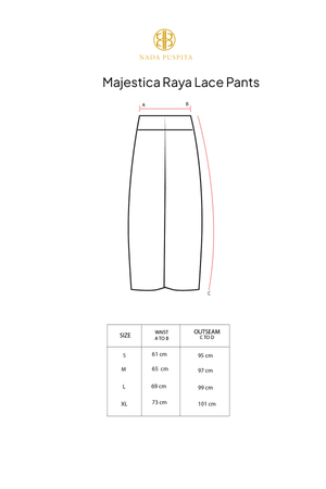 Majestica Raya Lace Pants - Cream