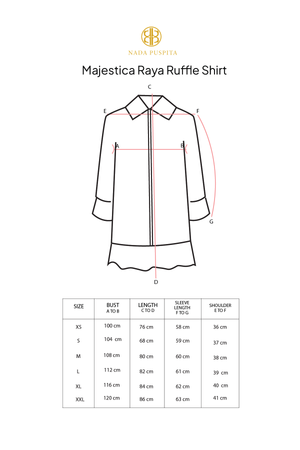 Majestica Raya Ruffle Shirt - Midnight