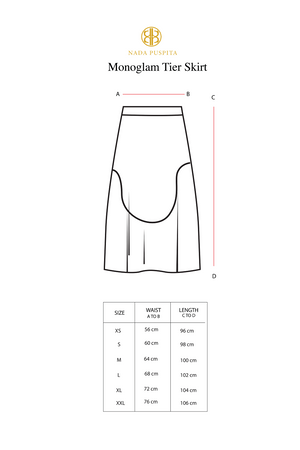 Monoglam Tier Skirt - Black