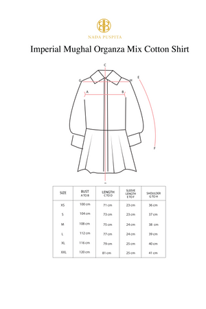Monogram Organza Mix Cotton Shirt - Light Blue