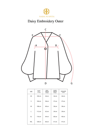 Daisy Embroidery Outer - Beige