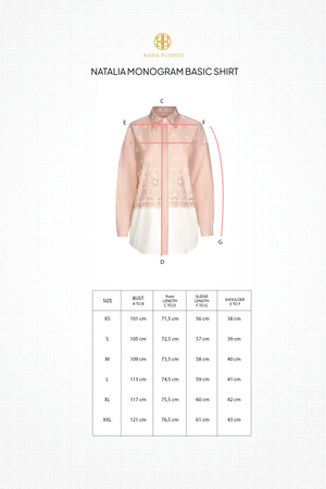 Natalia Monogram Basic Shirt - Seashell Pink