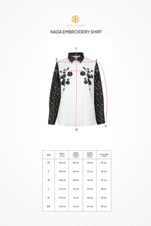 Nada Embroidery Shirt - Charcoal