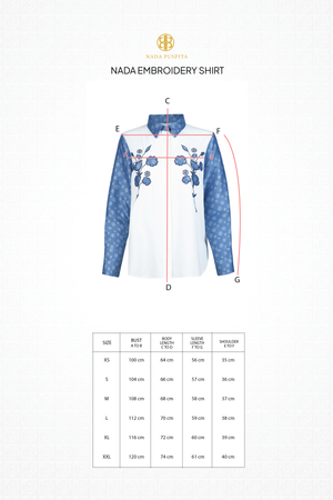 Nada Embroidery Shirt - Denim