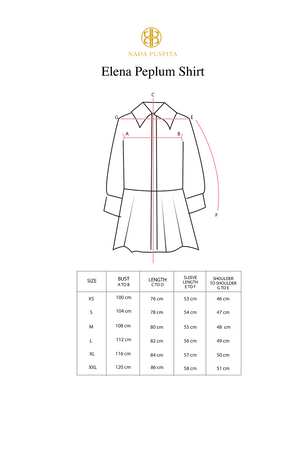 Elena Peplum Shirt - Cream