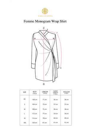 Femme Monogram Wrap Shirt - White