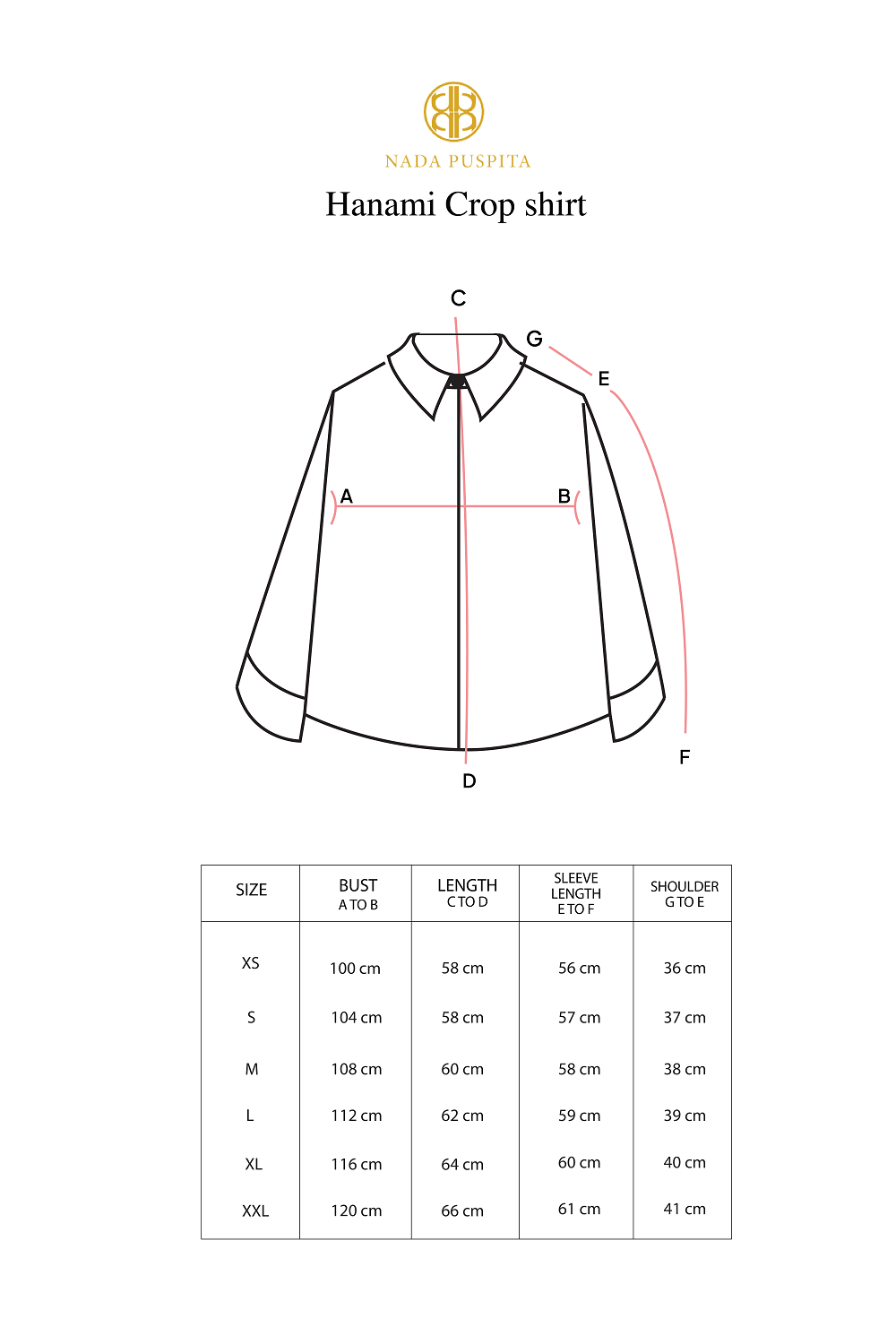 Hanami Crop Shirt - Pink - Nada Puspita