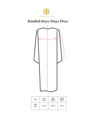 Raudhah Raya Abaya Dress - White