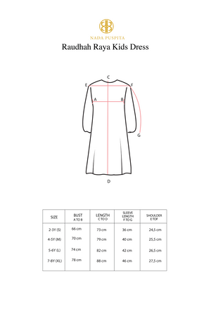 Raudhah Raya Kids Dress - White