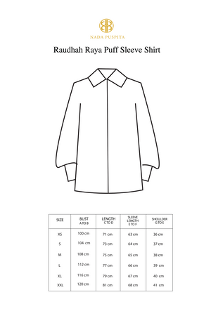 Raudhah Raya Puff Sleeve Shirt - Brown