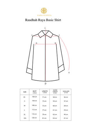 Raudhah Raya Basic Shirt - Blue