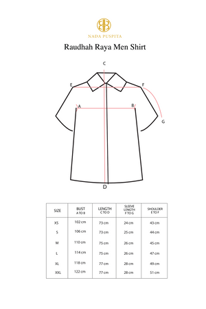 Raudhah Raya Men Shirt - Denim