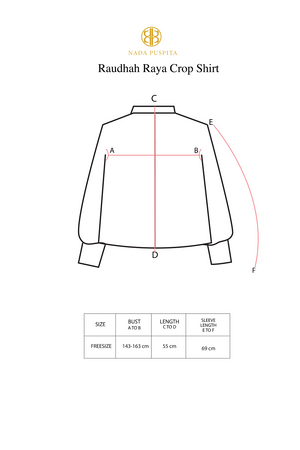Raudhah Raya Crop Shirt - White