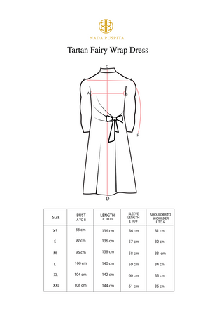 Tartan Fairy Wrap Dress - Grey