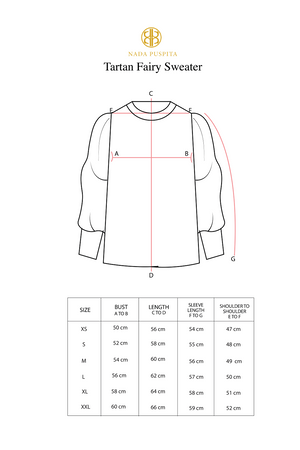 Tartan Fairy Sweater - Dusty Pink