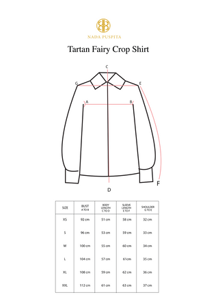 Tartan Fairy Crop Shirt - Cream