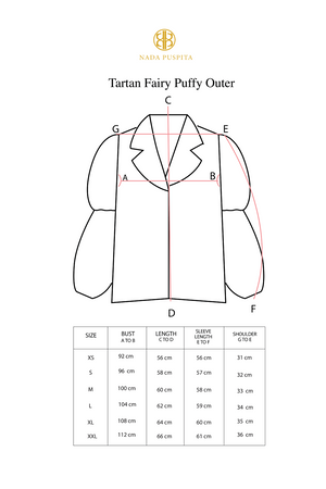 Tartan Fairy Puffy Outer - Multicolor