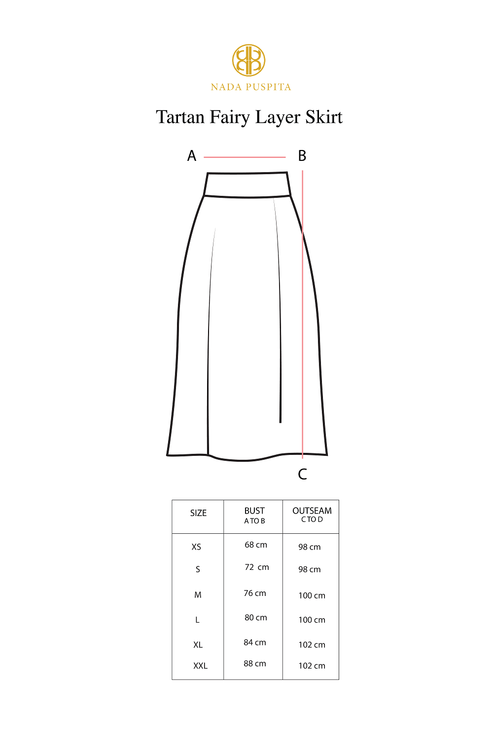 Tartan Fairy Layer Skirt - Grey - Nada Puspita