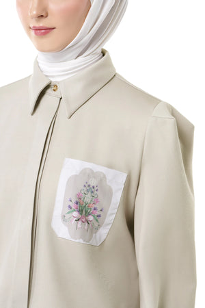 Sweet Escape Crop Shirt - Khaki