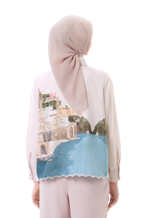 Sweet Escape Godet Shirt - Pink