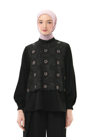 Sweet Escape Layer Blouse - Black
