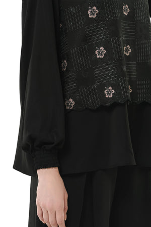 Sweet Escape Layer Blouse - Black