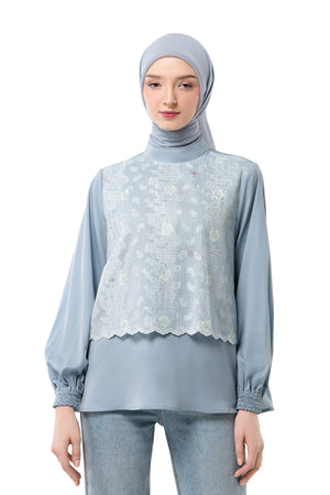Sweet Escape Layer Blouse - Blue