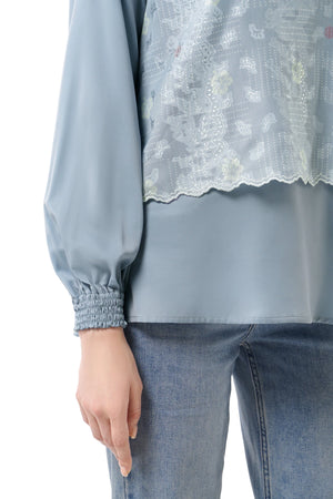 Sweet Escape Layer Blouse - Blue