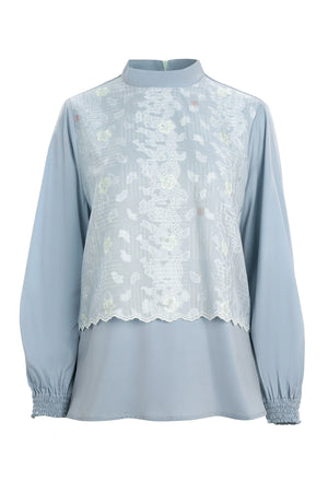 Sweet Escape Layer Blouse - Blue