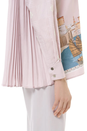 Sweet Escape Pleats Blouse - Pink