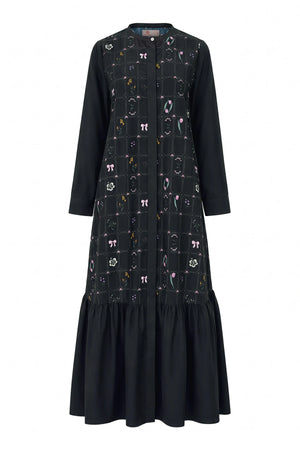 Sweet Escape Ruffle Dress - Black