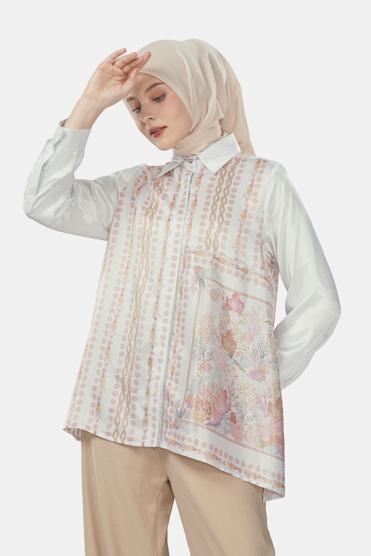 Sea Goddess Handkerchief Shirt - White