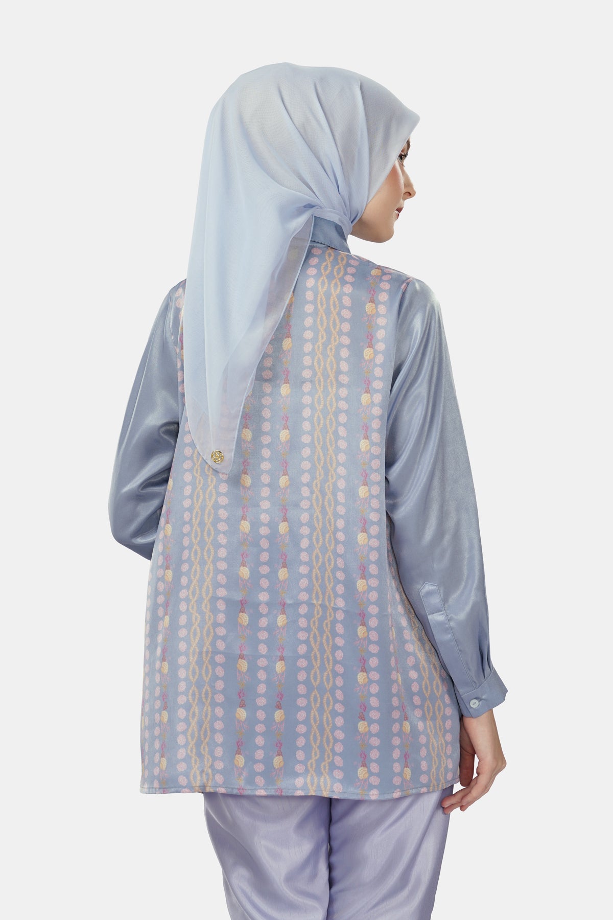 Sea Goddess Handkerchief Shirt - Blue Grey