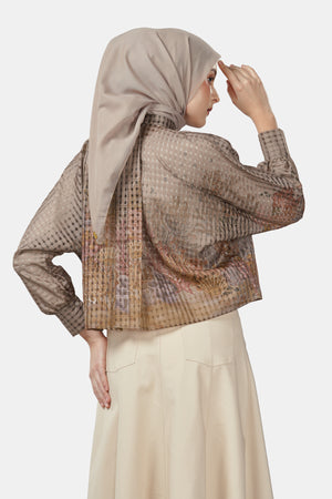 Sea Goddess Crop Shirt - Nude