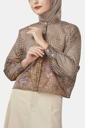 Sea Goddess Crop Shirt - Nude