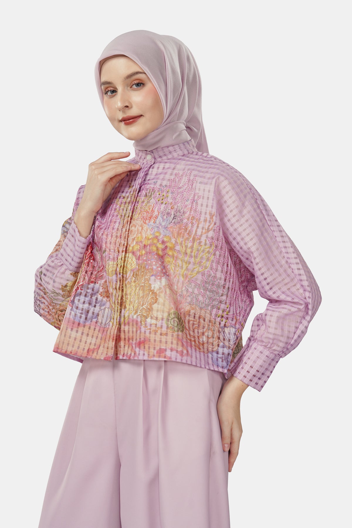 Sea Goddess Crop Shirt - Pink