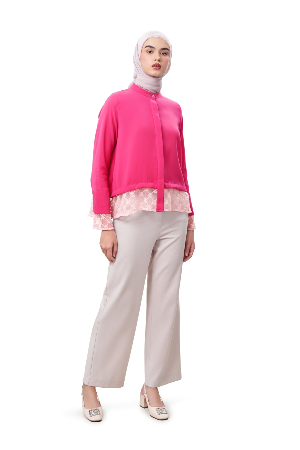 Sena Crop Shirt - Fuschia