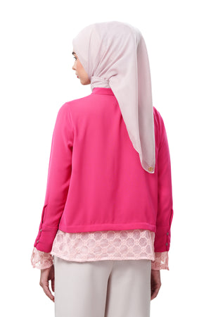 Sena Crop Shirt - Fuschia