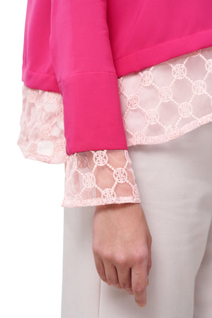 Sena Crop Shirt - Fuschia