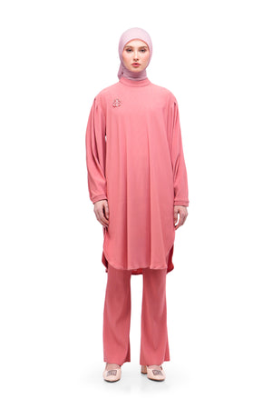 Serina Knit Tunic - Coral